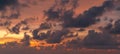 Beautiful sunset sky with some clouds Royalty Free Stock Photo