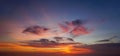 Beautiful sunset sky with some clouds Royalty Free Stock Photo