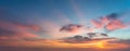 Beautiful sunset sky with some clouds Royalty Free Stock Photo
