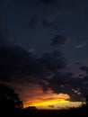 Beautiful sunset storm Royalty Free Stock Photo