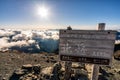 Summit of Mt. Kita at sunset, tallest mountain in the Japanese Southern Alps Royalty Free Stock Photo