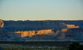 Beautiful sunset sunrise in Arizona sand mountains