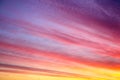 Beautiful sunset or sunrise background. Sky with clouds