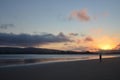 Beautiful Sunset at Surat Bay, New Zealand. Royalty Free Stock Photo