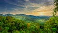 Beautiful sunset on top of the hill at Sungai Siput Perak Royalty Free Stock Photo