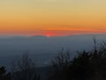 Beautiful Sunset on top of Mount Magazine in Arkansas. Royalty Free Stock Photo