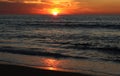 Beautiful Sunset at Torrance Beach in the South Bay of Los Angeles County, California Royalty Free Stock Photo