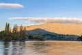 Beautiful sunset view in the Lake Wakatipu Queenstown Royalty Free Stock Photo