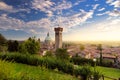 Beautiful sunset view of Lonato del Garda, a town and comune in the province of Brescia, Italy Royalty Free Stock Photo