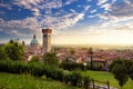 Beautiful sunset view of Lonato del Garda, a town and comune in the province of Brescia, in Lombardy Royalty Free Stock Photo