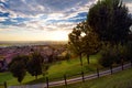 Beautiful sunset view of Lonato del Garda, a town and comune in the province of Brescia, in Lombardy Royalty Free Stock Photo