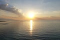 Beautiful sunset view in Lovina Beach Bali Indonesia Royalty Free Stock Photo