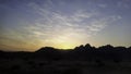 Beautiful sunset view from Madinah highway Royalty Free Stock Photo