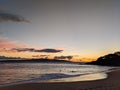 Secret beach at sunset in maui , Hawaii Royalty Free Stock Photo