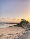 Beautiful sunset view on melasti beach Royalty Free Stock Photo