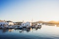 Beautiful view of Naoussa village, Paros island, Greece. Popular tourist destination in Europe.