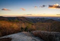 Beautiful Sunset View From  Sassafras Mountain South Carolina Royalty Free Stock Photo