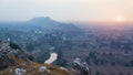 Sunset view from Dantla Hills, Khajuraho, Madhya Pradesh, India Royalty Free Stock Photo