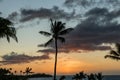 Beautiful sunset at the Waikoloa Beach on the Big Island, Hawaii Royalty Free Stock Photo