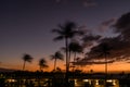 Beautiful sunset at the Waikoloa Beach on the Big Island, Hawaii Royalty Free Stock Photo