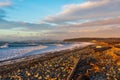 Beautiful sunset at Whidbey Island beach, Washington, USA Royalty Free Stock Photo