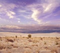 Beautiful sunset at White Sands National Monument Royalty Free Stock Photo