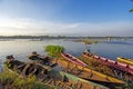 Sunsets Beautiful on the banks of the river Indonesia in Java