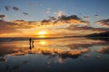 Beautiful sunsets of Playa el Cuco, El Salvador Royalty Free Stock Photo