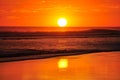 Beautiful sunsets of Playa el Cuco, El Salvador Royalty Free Stock Photo