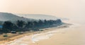 Beautiful sunshine coastline in goa Royalty Free Stock Photo