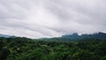 Beautiful sunshine at misty morning mountains of Thailand. Rainforest ecosystem and healthy environment concept background, Royalty Free Stock Photo