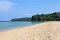 Beautiful Surin beach in Choeng Thale city, Phuket, Thailand with white sand, turquoise water and palm trees