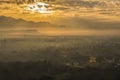 Beautiful surise view of landscape in bagan myanmar Royalty Free Stock Photo