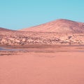 Beautiful surreal landscape.Volcanoes and desert. Travel concept Canary Islands