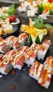 Beautiful sushi buffet Royalty Free Stock Photo