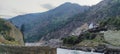 Beautiful swat valley Pakistan mountains with green trees and grass water stream,natural landscape Royalty Free Stock Photo