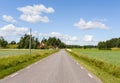 Beautiful Swedish road on a summer day