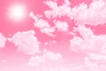 Beautiful Sweet Sky cloud pink love cute color tone for wedding card background