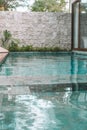 Beautiful swimming pool inside a tropical beach resort in the Philippines Royalty Free Stock Photo