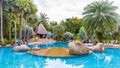 Beautiful swimming pool ,tropical resort , Phuket, Thailand.