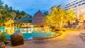 Beautiful swimming pool in tropical resort , Phuket, Thailand.