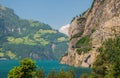 Beautiful swiss alpine landscape with lake Lucerne Royalty Free Stock Photo