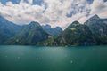 Beautiful swiss alpine landscape with lake Lucerne Royalty Free Stock Photo