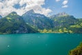 Beautiful swiss alpine landscape with lake Lucerne Royalty Free Stock Photo