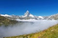 Beautiful Swiss Alps landscape with Matterhorn mountain view, summer mountains, Zermatt in Switzerland Royalty Free Stock Photo