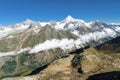 Beautiful Swiss Alps landscape with mountain view in summer, Zermatt, Switzerland Royalty Free Stock Photo