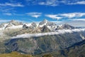 Beautiful Swiss Alps landscape with mountain view in summer, Zermatt, Switzerland Royalty Free Stock Photo