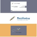 Beautiful Sword Logo and business card. vertical Design Vector