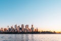 Sydney City skyline illuminated at dusk Royalty Free Stock Photo