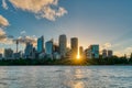 Beautiful Sydney downtown skyline during sunset, NSW, Australia Royalty Free Stock Photo